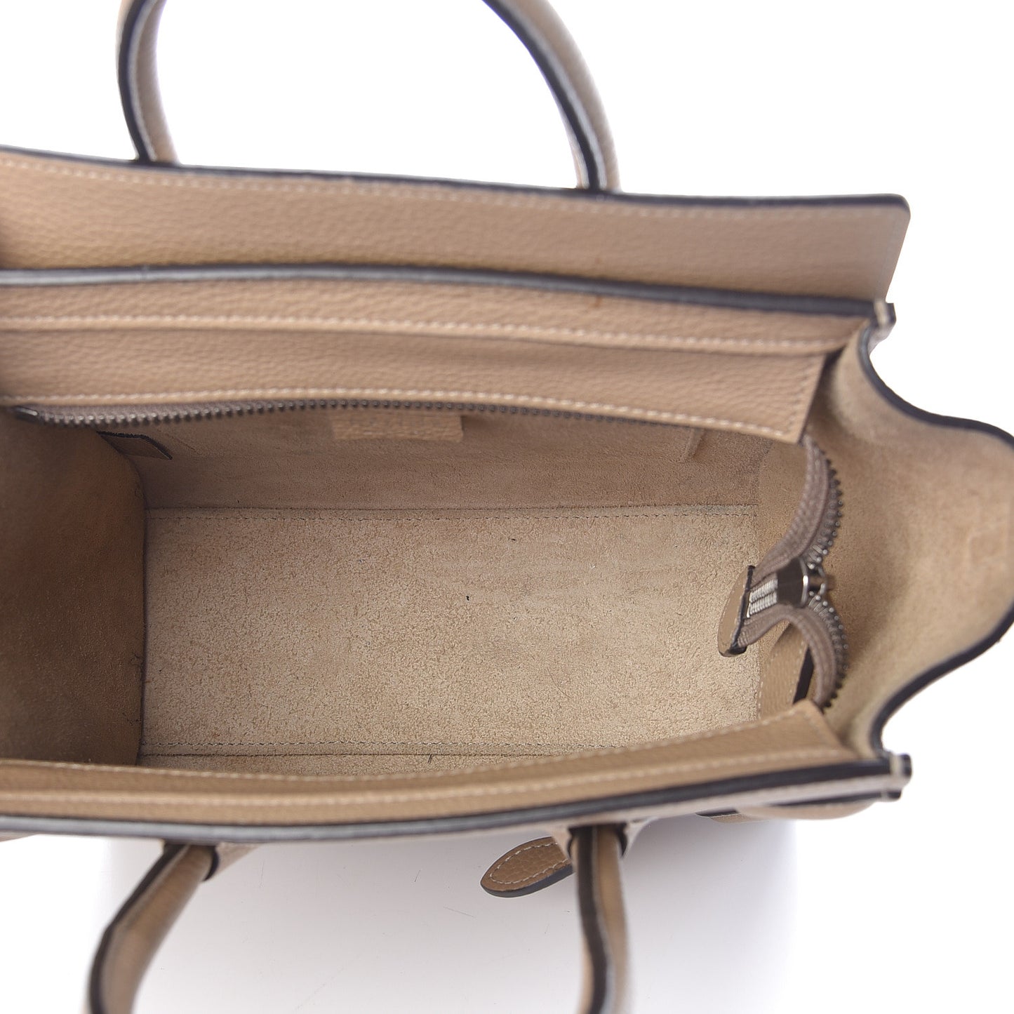 Drummed Calfskin Nano Luggage Dune