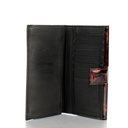 Alexander McQueen Tortoise Print Patent Skull Continental Wallet 5 of 7
