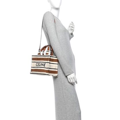 Celine Jacquard Striped Small Cabas Thais Multicolor 2 of 9