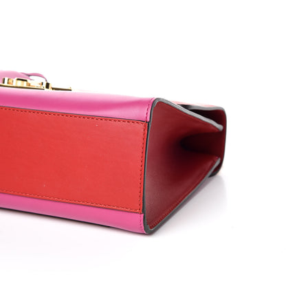 Gucci Moon Calfskin Bi-Color Medium Padlock Shoulder Bag New Rosette Hibiscus Red 6 of 9