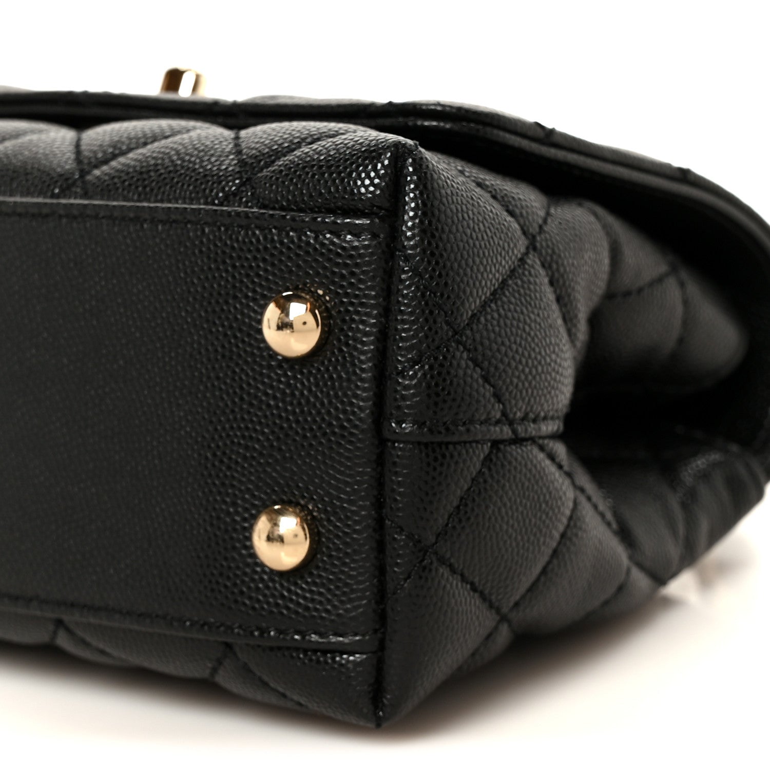 Chanel Caviar Lizard Embossed Quilted Extra Mini Coco Handle Flap Black 10 of 11