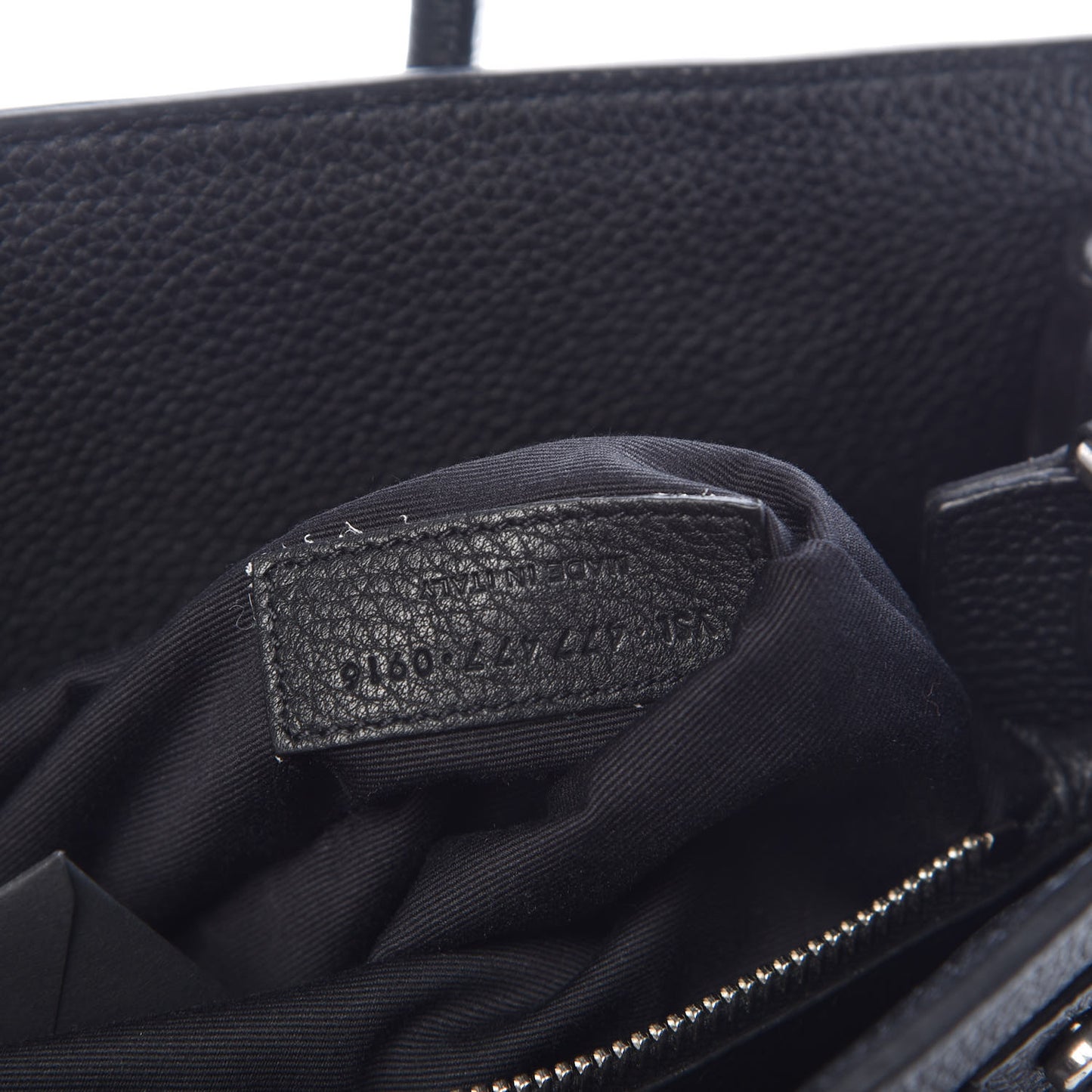 Grained Calfskin Baby Sac De Jour Souple Black