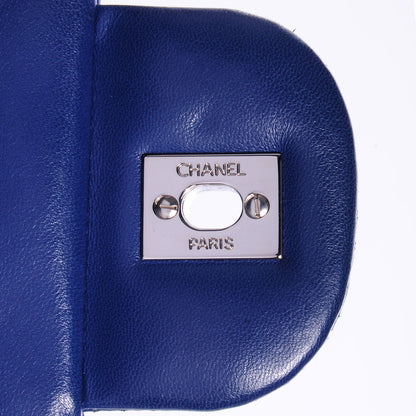 Chanel Lambskin Perforated Jumbo Single Flap Blue 8 of 8