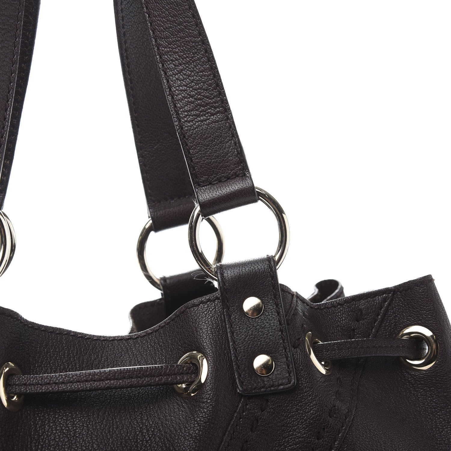 Saint Laurent Calfskin Reversible Double Sac Y Tote Gold Brown 11 of 12