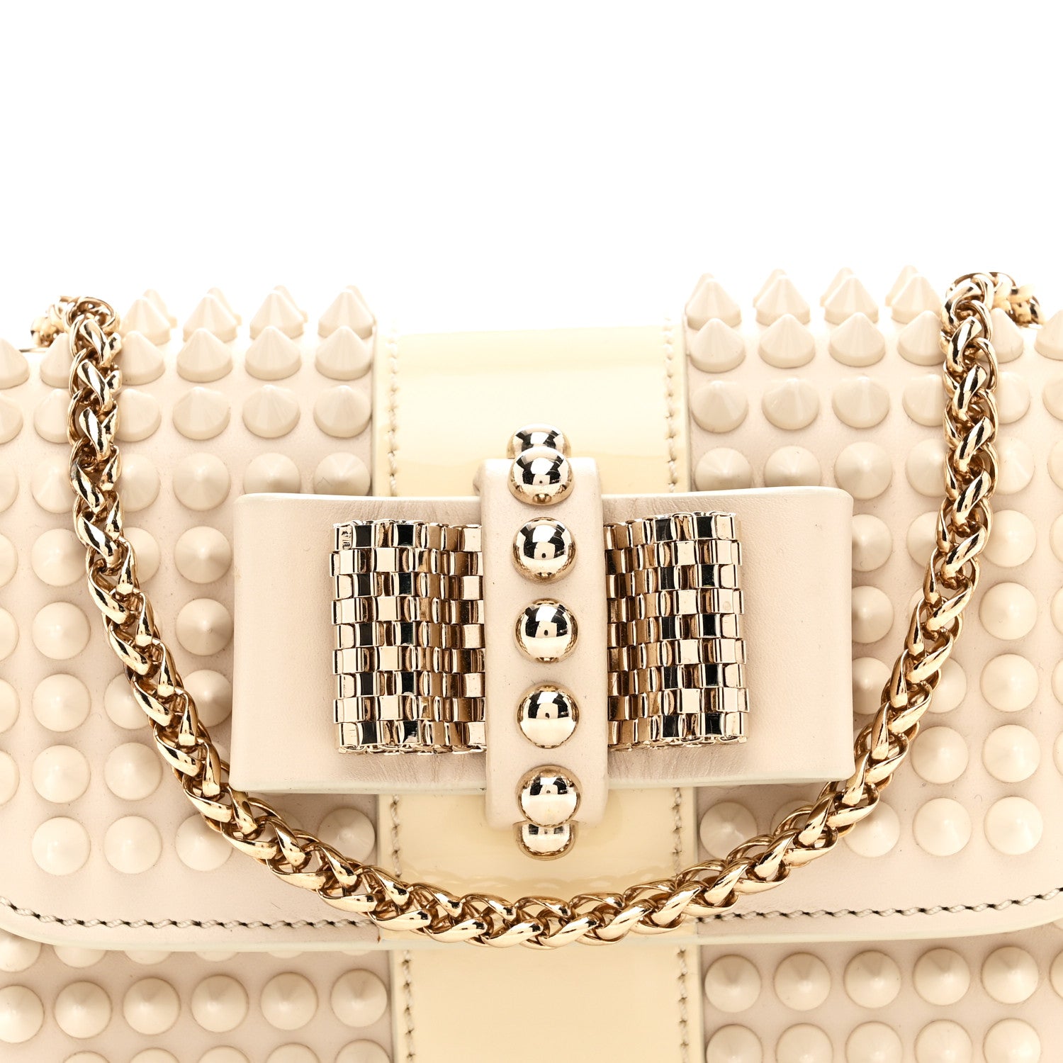 Christian Louboutin Calfskin Spikes Sweety Charity Shoulder Bag