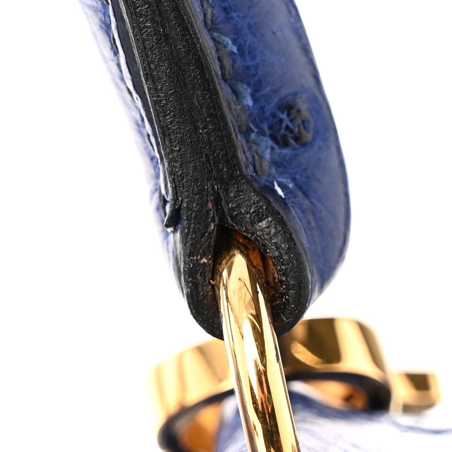 Hermes Ostrich Kelly Sellier 32 Bleu Iris 15 of 18