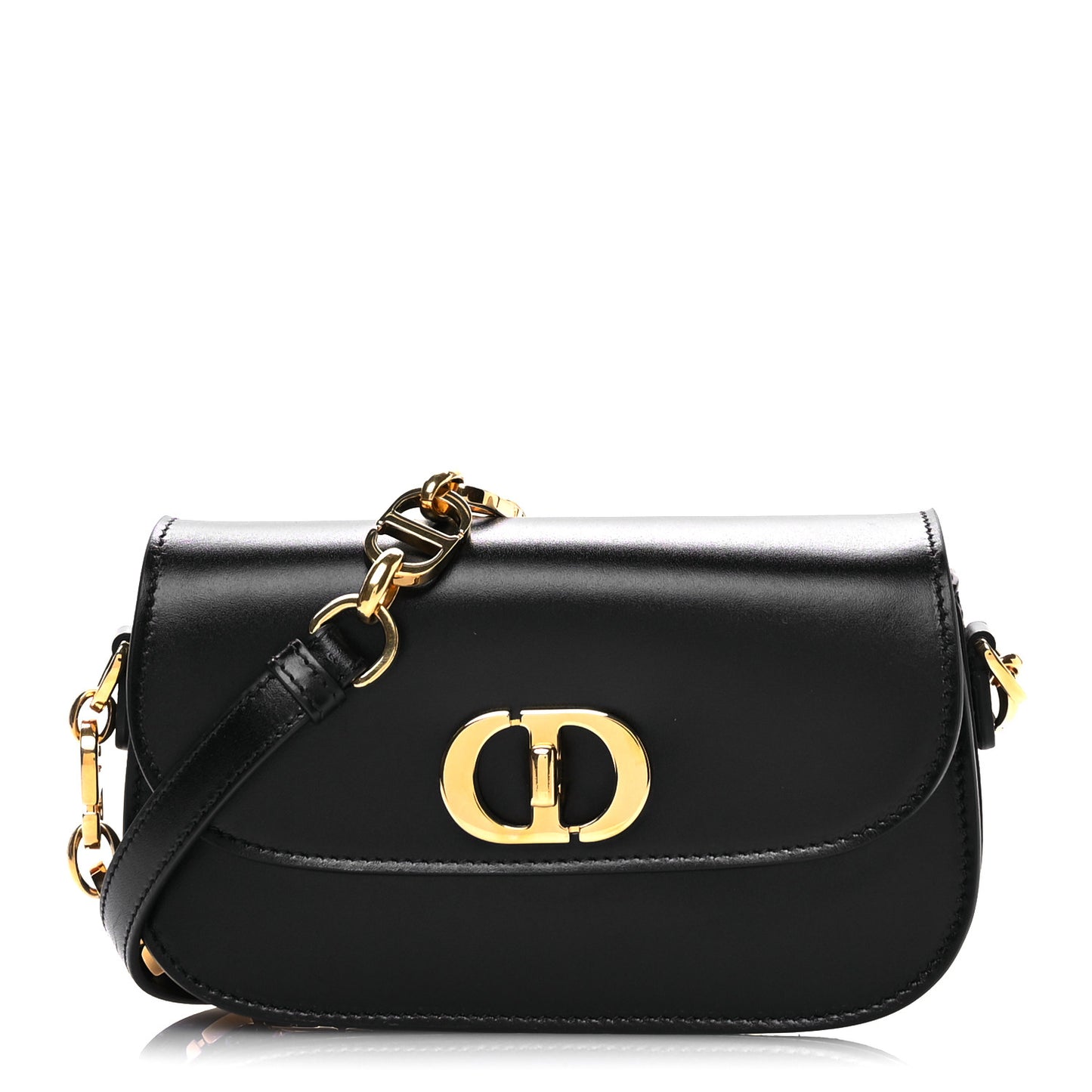 Box Calfskin 30 Montaigne Small Avenue Bag Black