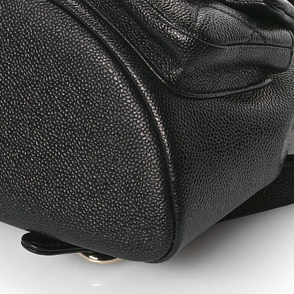 Chanel Shiny Caviar Quilted Small Duma Pockets Drawstring Backpack Black 10 of 12