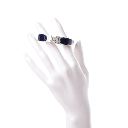Hermes Enamel Narrow Clic Clac H Bracelet PM Bleu Imperial 2 of 5