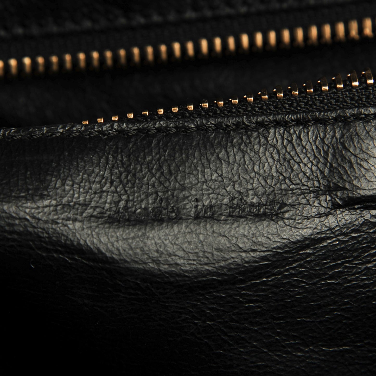 Calfskin Denim Mini Luggage Navy Black