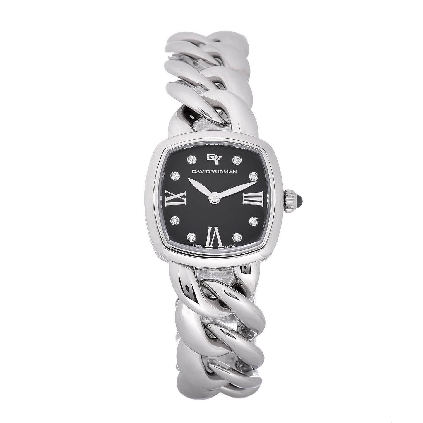 Stainless Steel Diamond 23mm Albion Quartz Watch Black