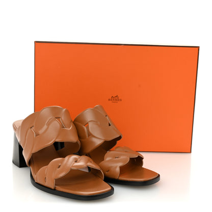 Hermes Nappa Gaby 60 Sandals 37.5 Naturel 10 of 10