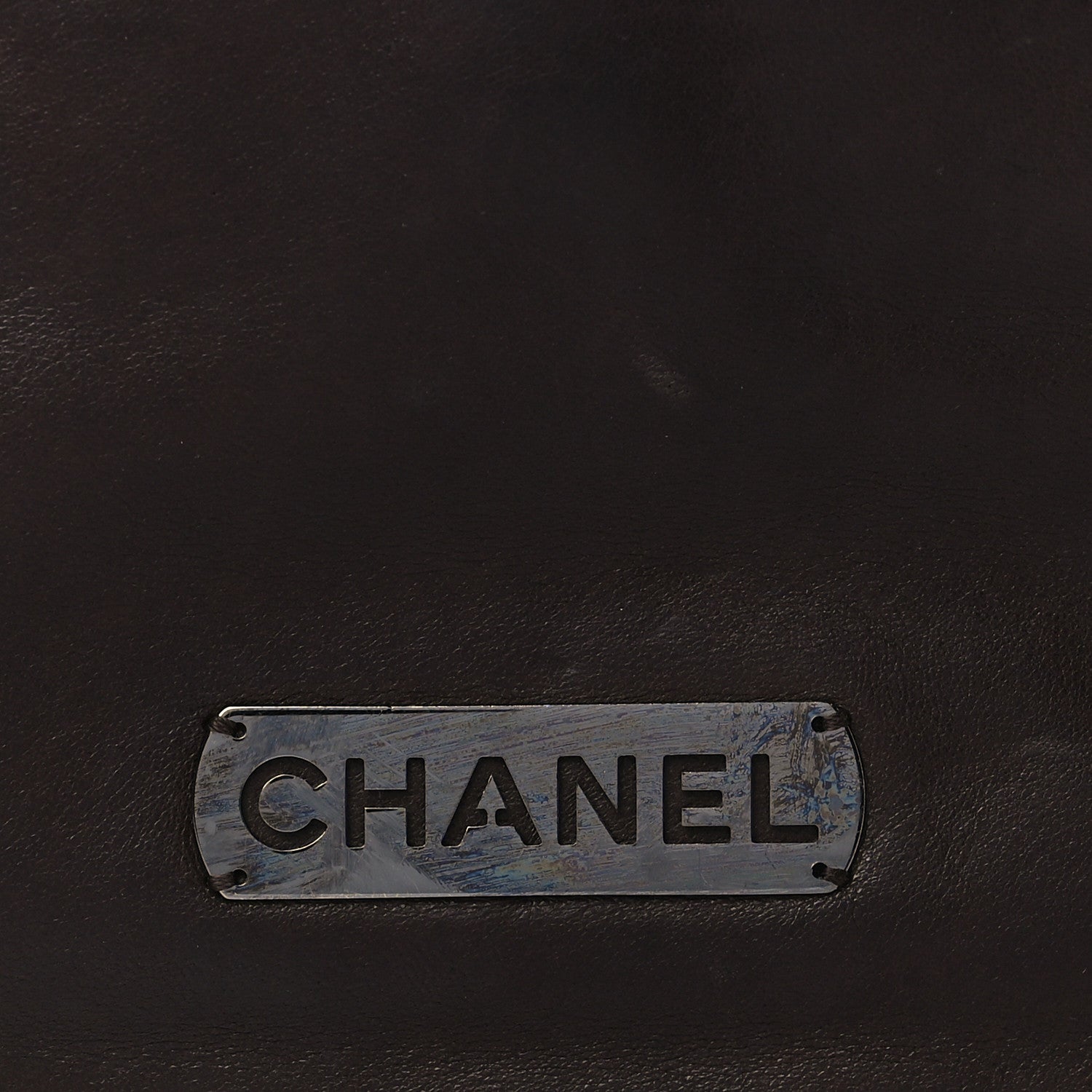 Chanel Calfskin Logo Pochette Brown 7 of 9