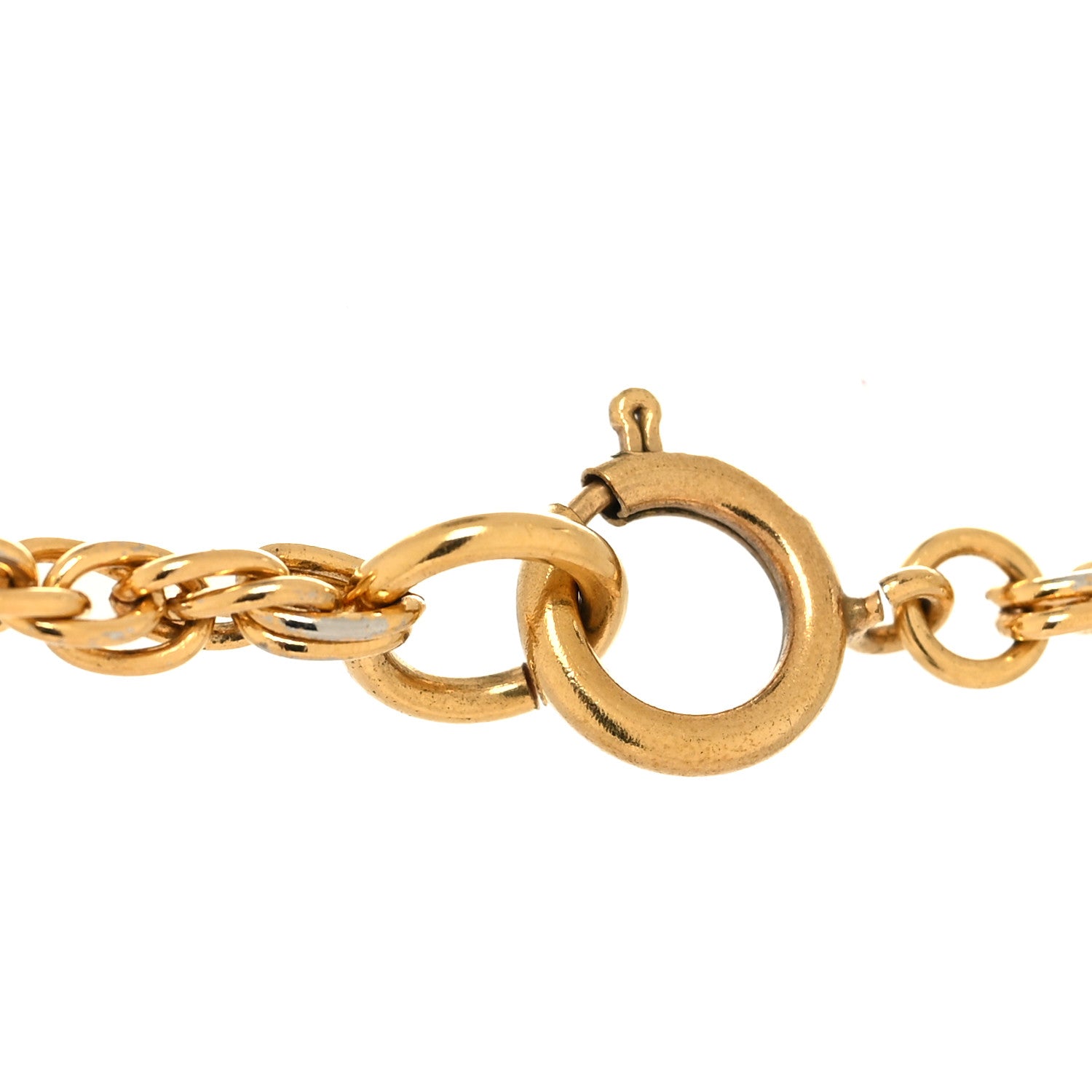 Chanel Metal Chain Flap Bag Pendant Necklace Gold 4 of 5