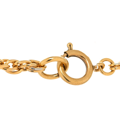 Chanel Metal Chain Flap Bag Pendant Necklace Gold 4 of 5