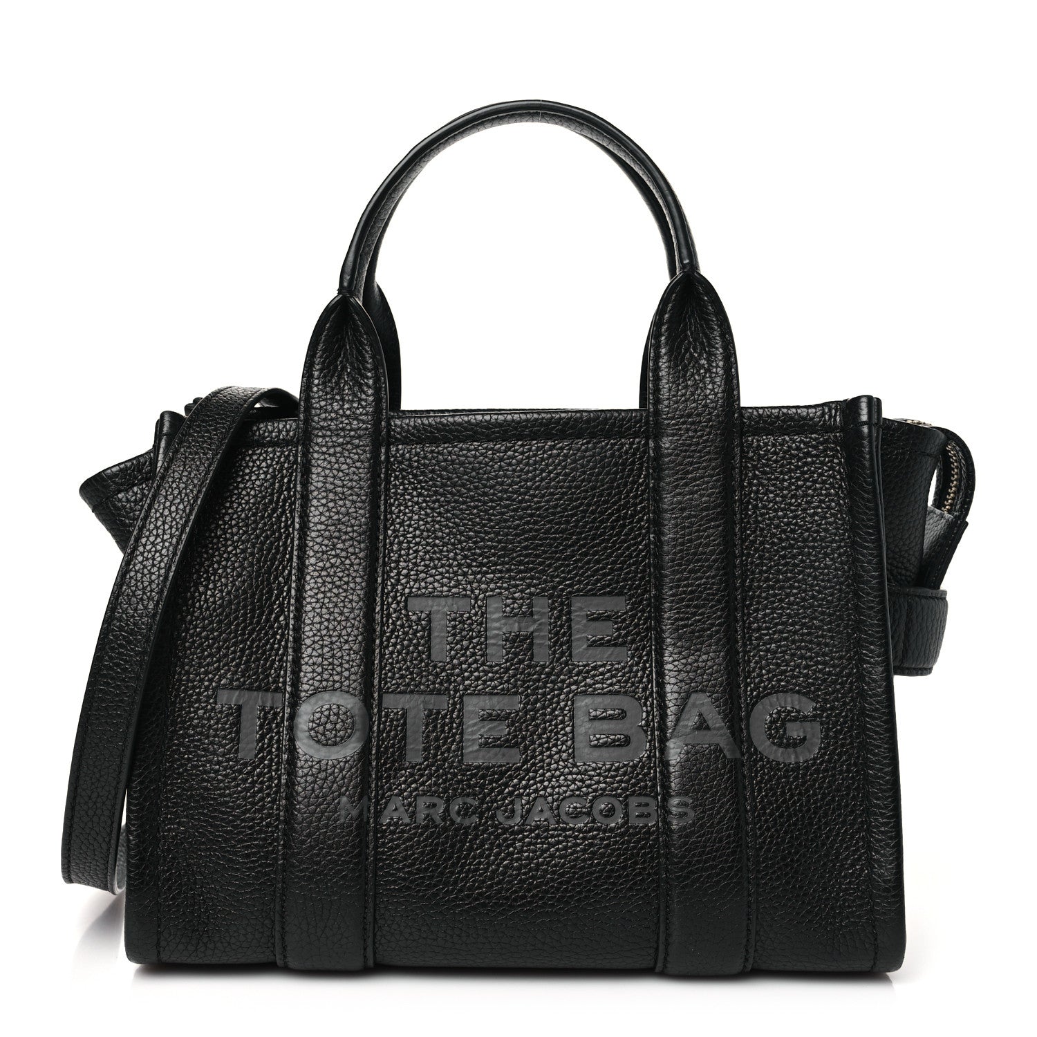 Marc Jacobs Grained Calfskin Small The Tote Bag Black 1 of 9