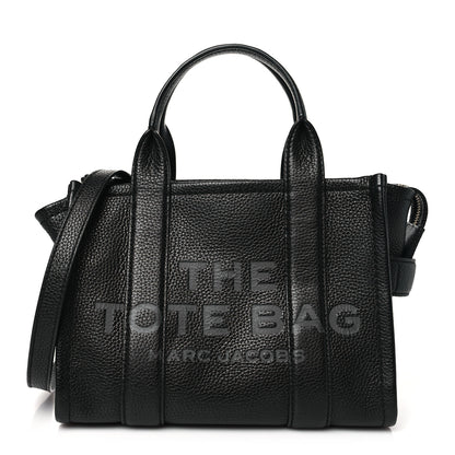 Marc Jacobs Grained Calfskin Small The Tote Bag Black 1 of 9