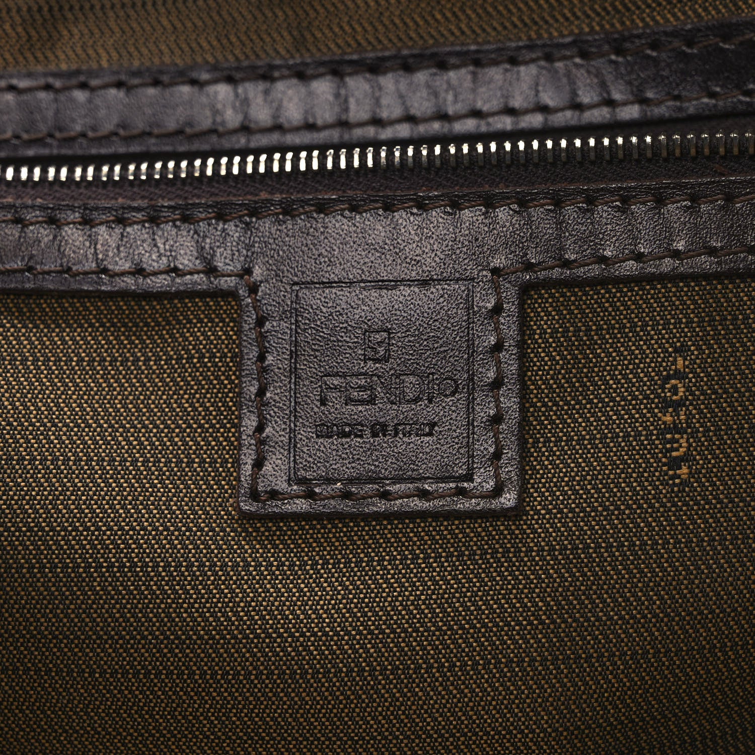 Fendi Zucca Top Handle Tote Tobacco 5 of 9