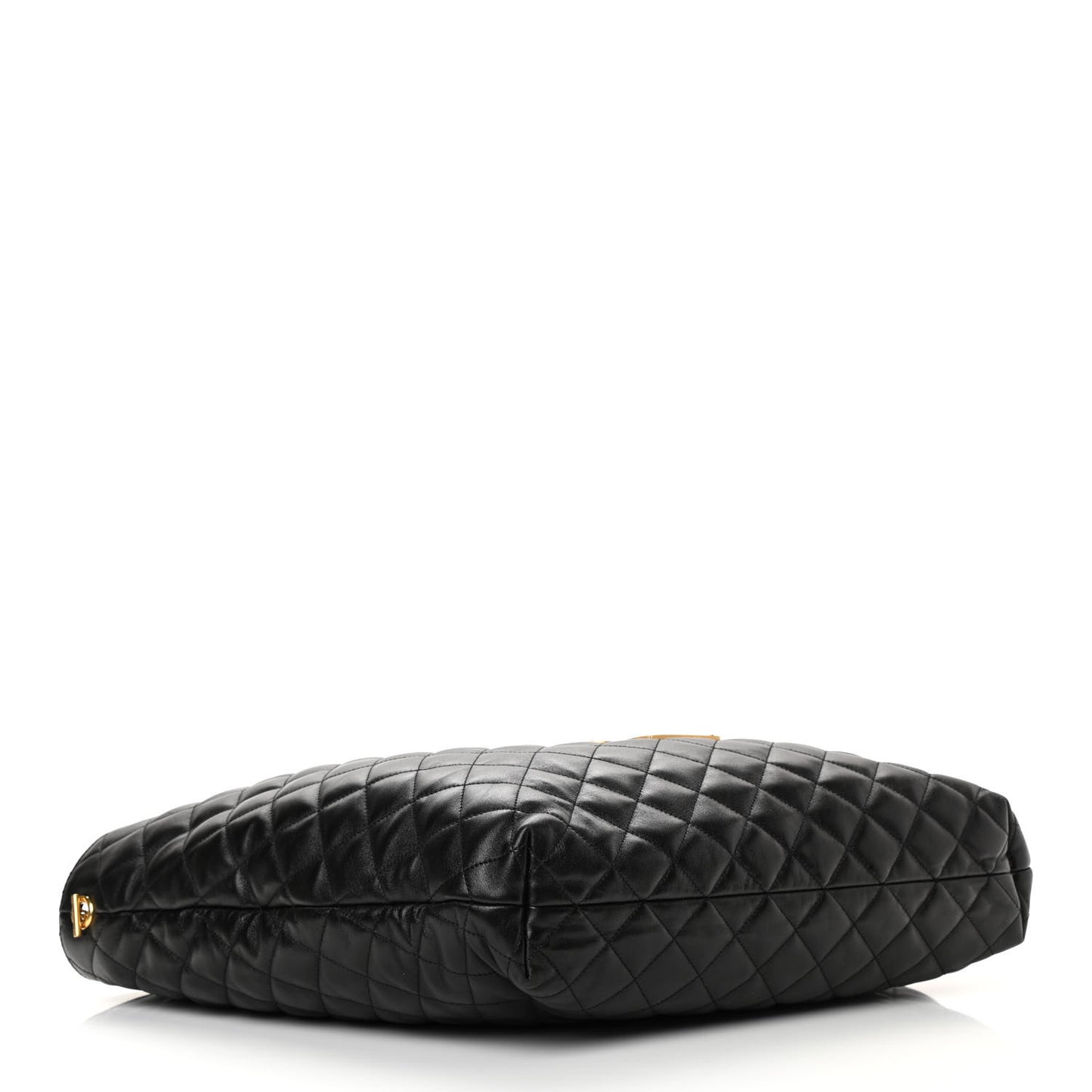 Lambskin Quilted Maxi Icare Shopping Tote Black
