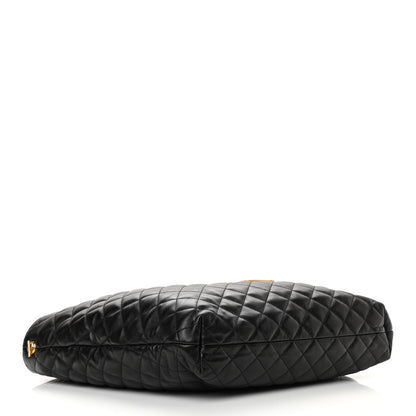 Saint Laurent Lambskin Quilted Maxi Icare Shopping Tote Black 5 of 12