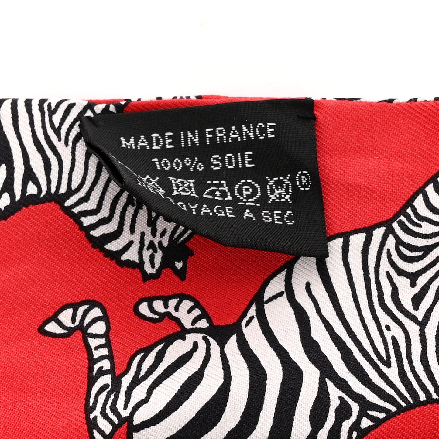 Silk Les Zebres Twilly Rouge Black White