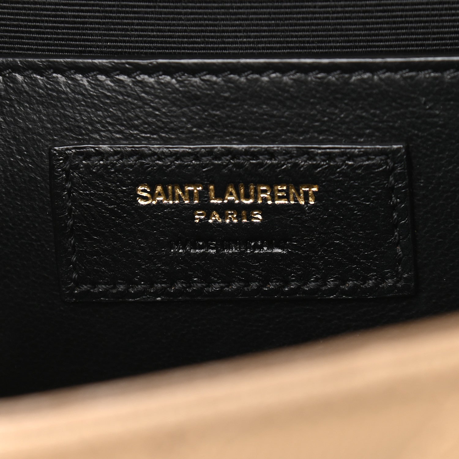 Saint Laurent Grain De Poudre Textured Mixed Matelasse Medium Triquilt Monogram Satchel Dark Latte 6 of 8