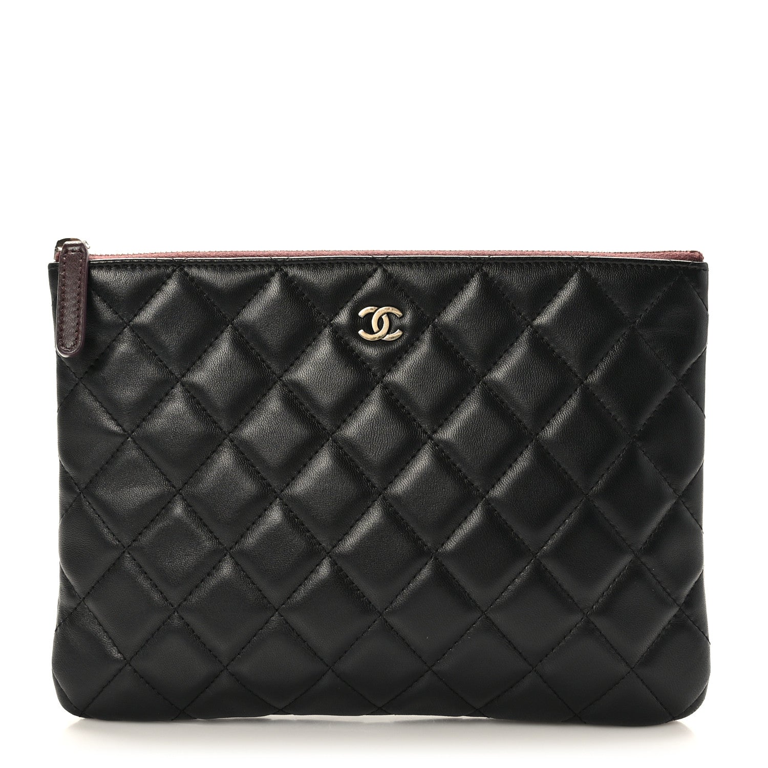 Chanel Lambskin Quilted Cosmetic Case Black 1 of 9