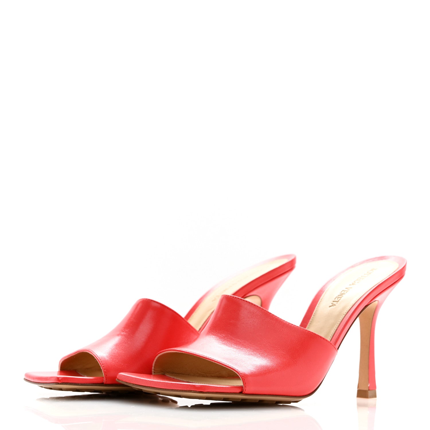 Bottega Veneta Lambskin Stretch Mule Sandals 38 Sunburst 4 of 9