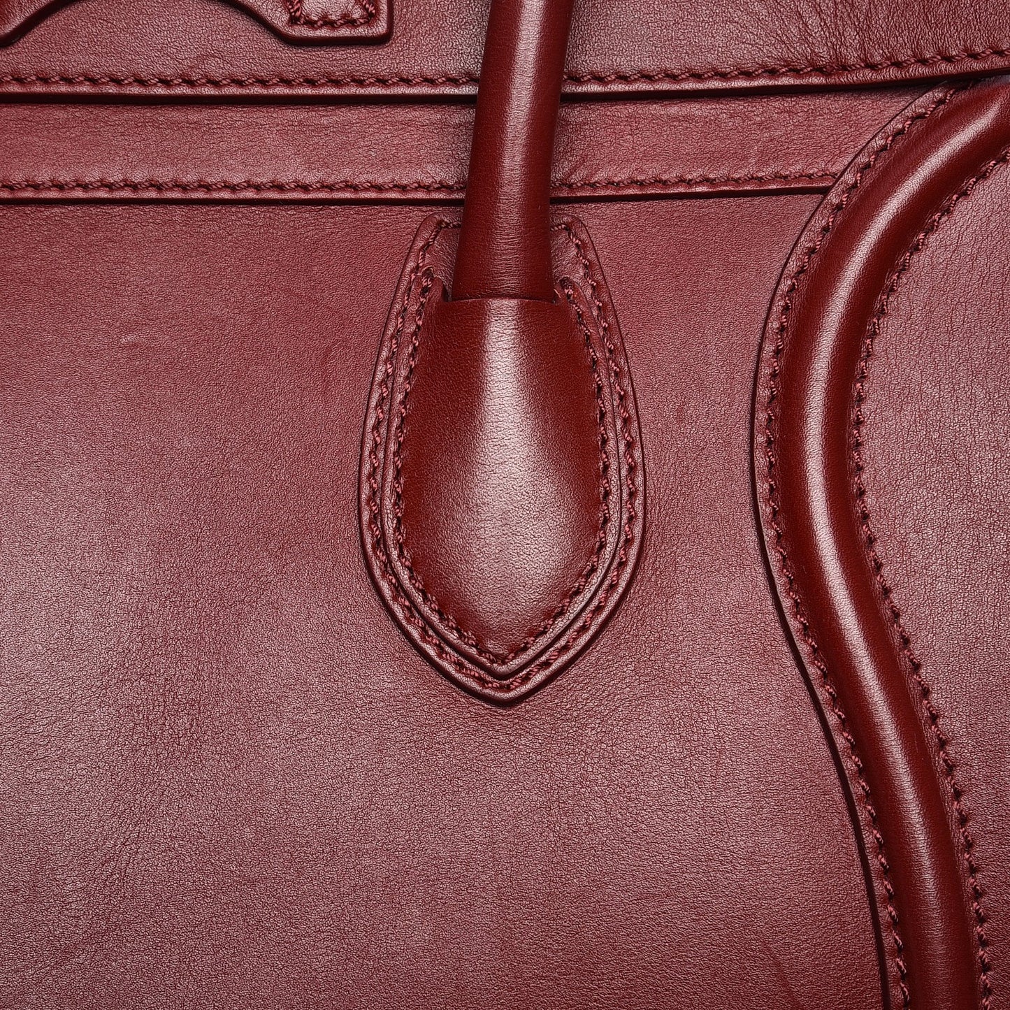 Smooth Calfskin Mini Luggage Burgundy