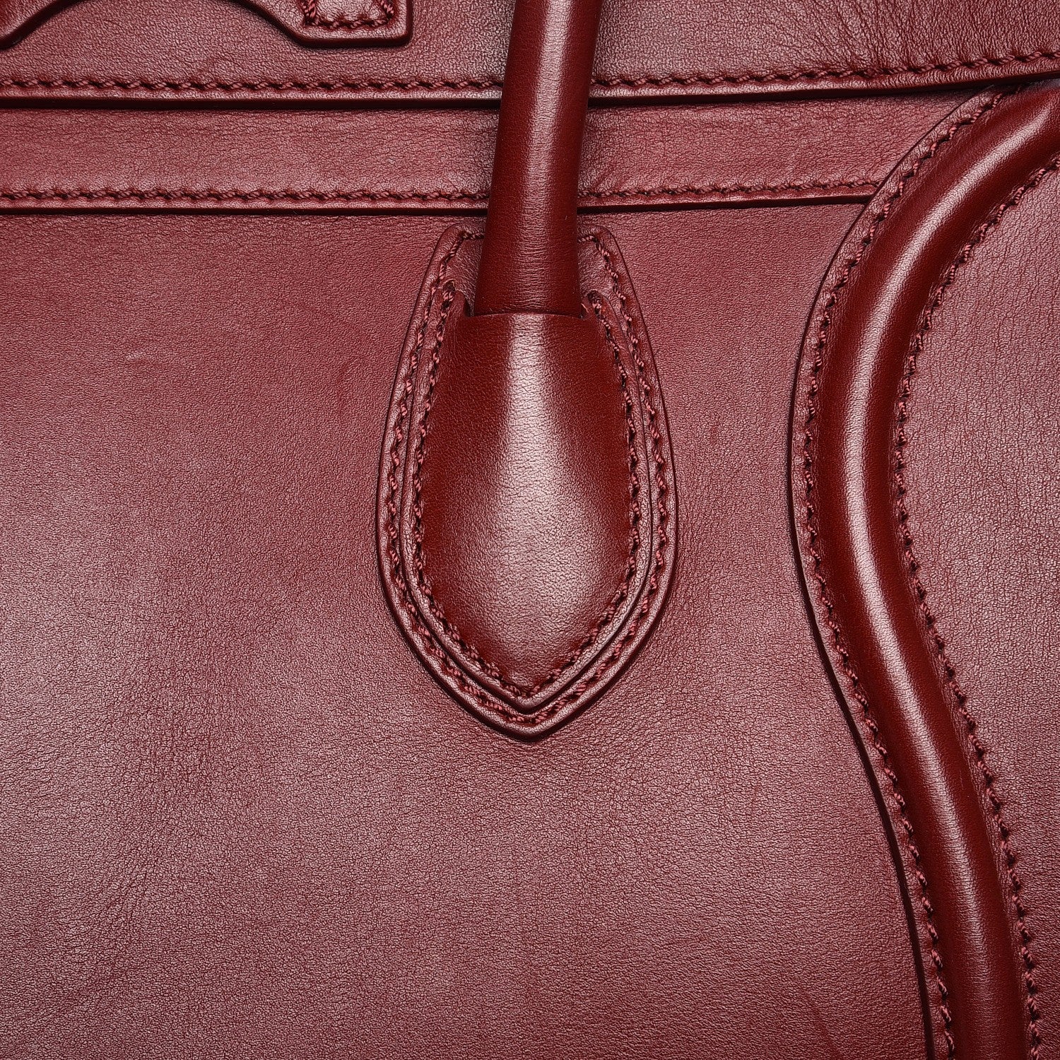 Celine Smooth Calfskin Mini Luggage Burgundy 12 of 16