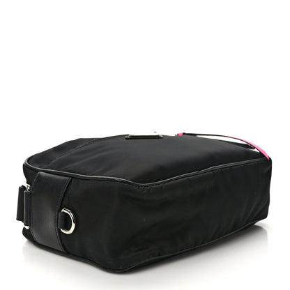 Prada Tessuto Nylon Studded New Vela Shoulder Bag Black Pink 4 of 9