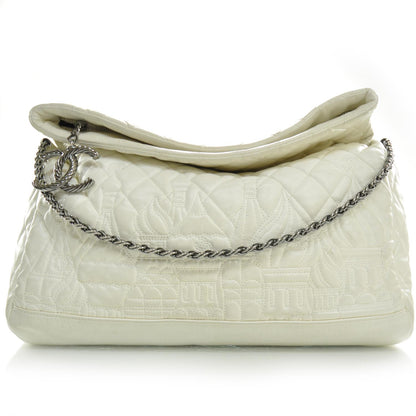 Chanel Lambskin Quilted Large Paris Moscou Red Square Bag Ivory 1 of 9