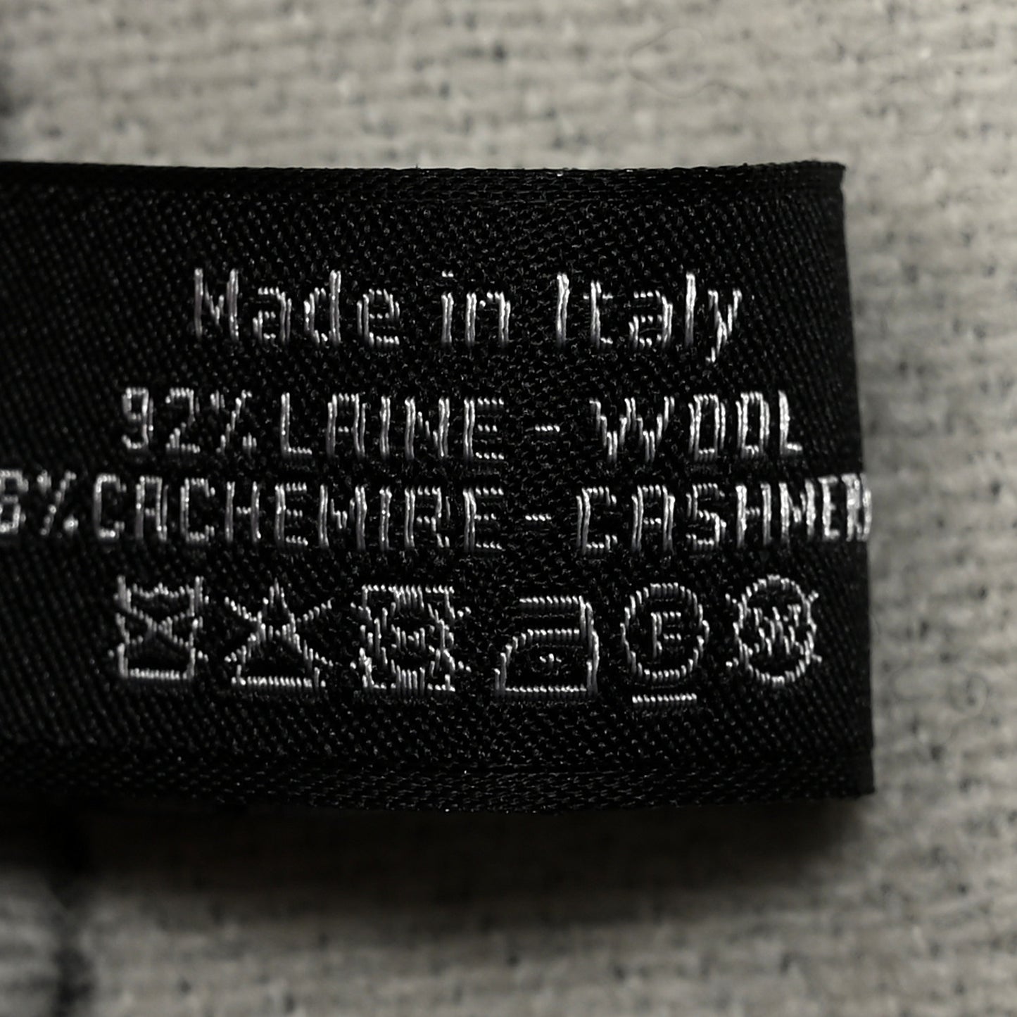 Wool Cashmere CC Scarf Black White