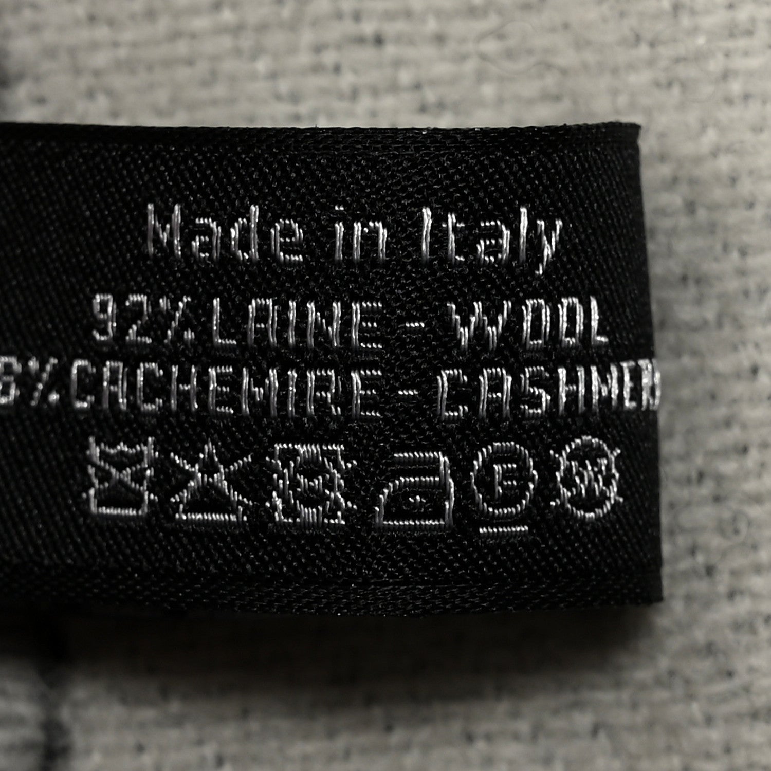 Chanel Wool Cashmere CC Scarf Black White 3 of 4