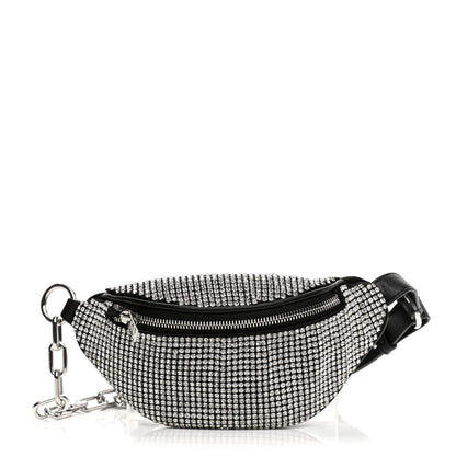 Alexander Wang Rhinestone Mesh Mini Attica Belt Bag Black 1 of 9
