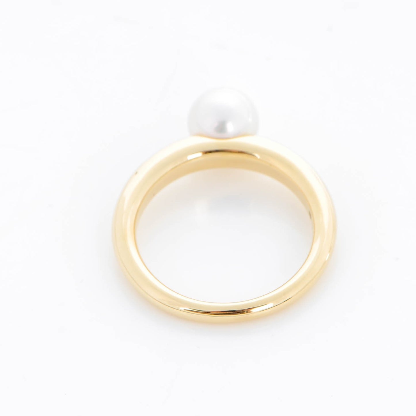 18K Yellow Gold Akoya Cultured Pearl 6.5mm Classic Elegance Ring 6