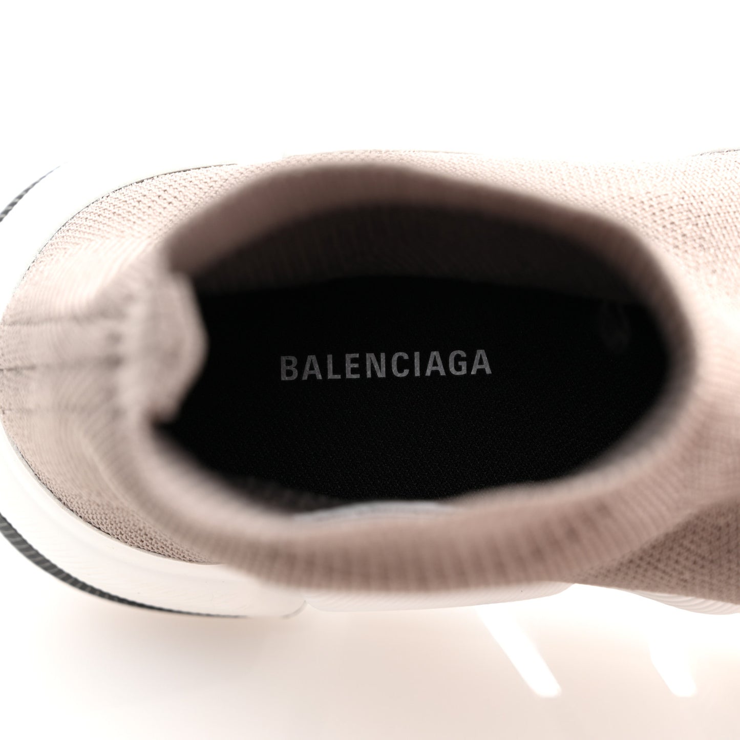 Technical 3D Recycled Knit Bi-Color Sole Womens Speed 2.0 Sneakers 37 Dark Beige White Black