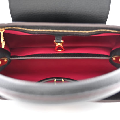 Louis Vuitton Taurillon Capucines MM Black Fuchsia 5 of 10