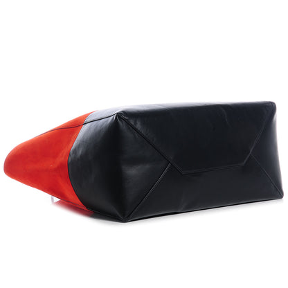Celine Lambskin Suede Horizontal Bi-Cabas Coral 4 of 8