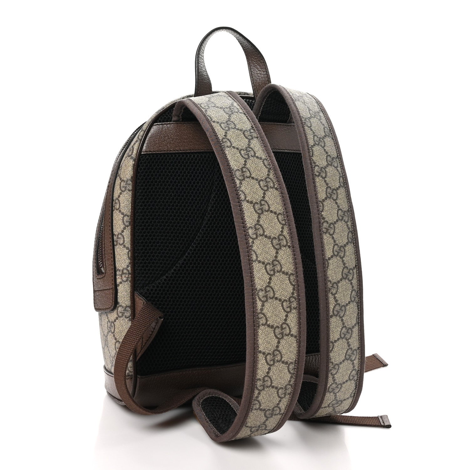 Gucci GG Supreme Monogram Calfskin Web Small Ophidia Day Backpack Beige Ebony New Acero 3 of 10