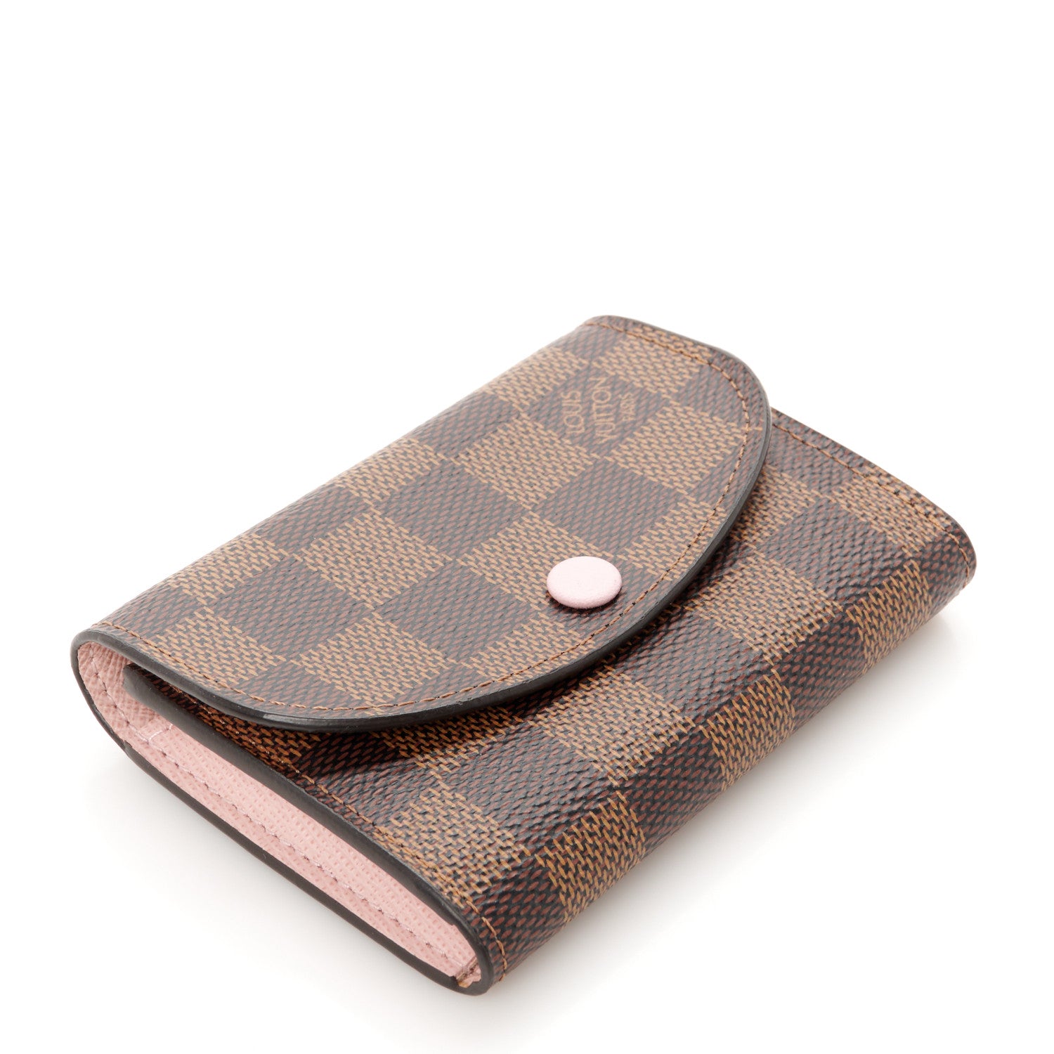 Louis Vuitton Damier Ebene Rosalie Coin Purse Rose Ballerine 4 of 9