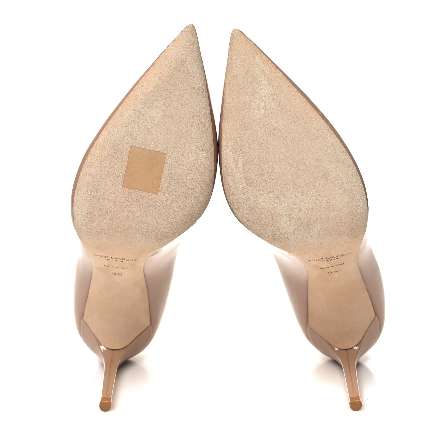 Saint Laurent Patent Calfskin Zoe 85 Pumps 38 Nude 5 of 8
