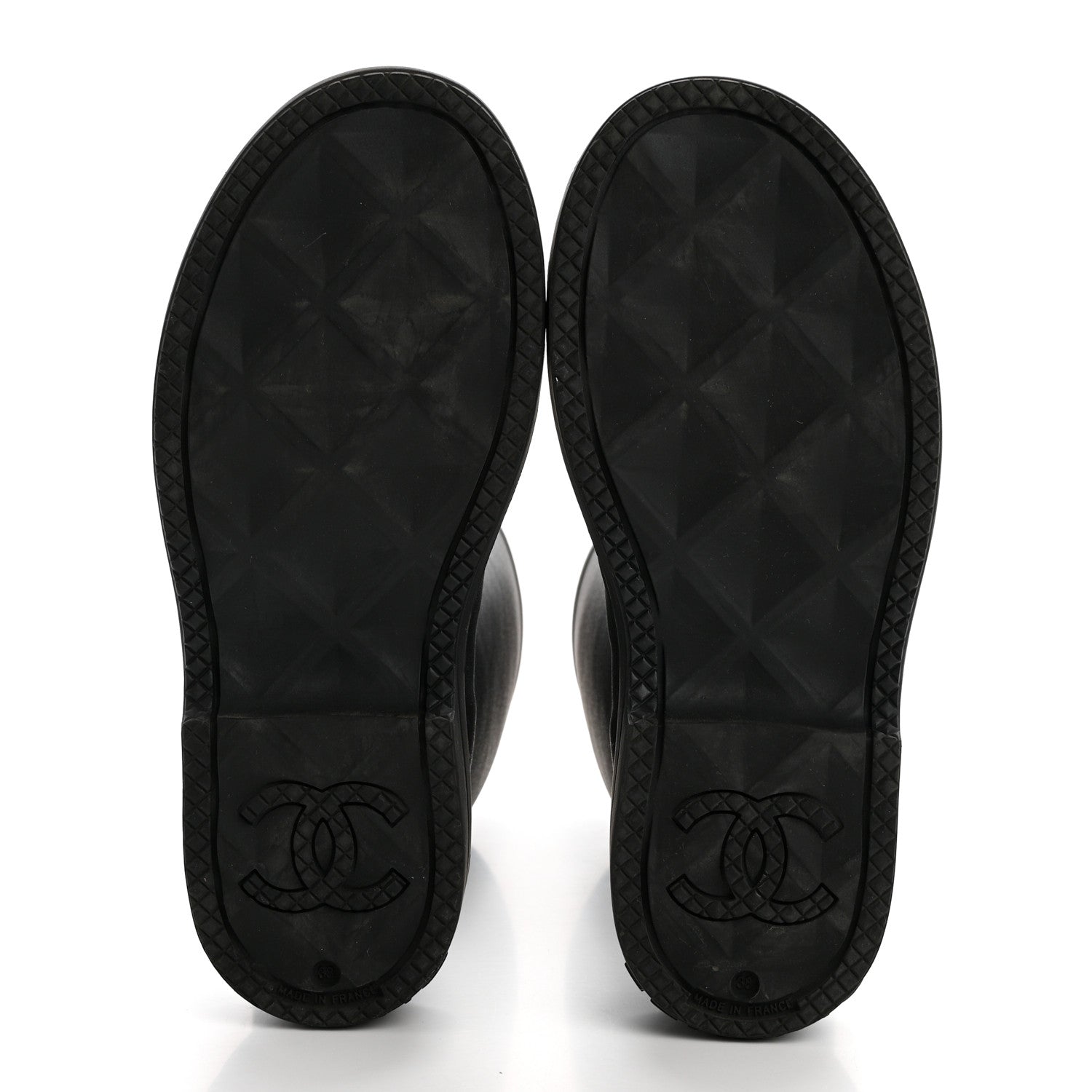 Chanel Caoutchouk CC High Boots 38 Black 5 of 8