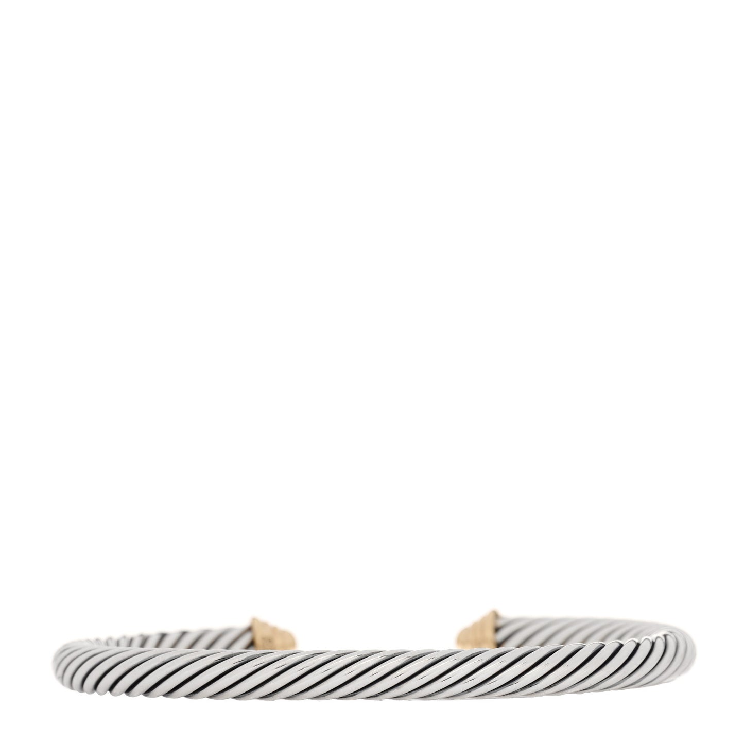Sterling Silver 14K Yellow Gold 5mm Cable Classics Bracelet