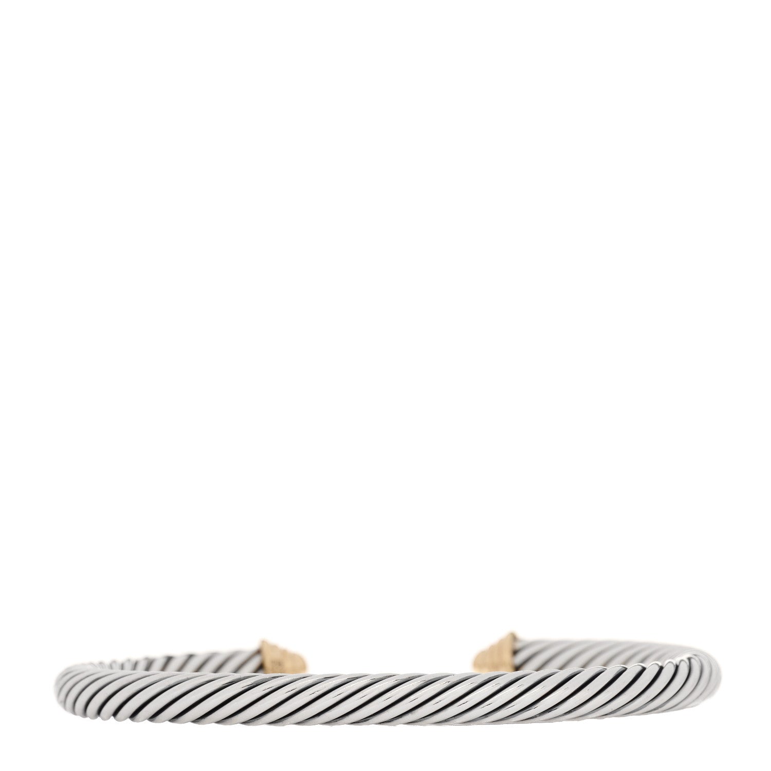 David Yurman Sterling Silver 14K Yellow Gold 5mm Cable Classics Bracelet 3 of 4