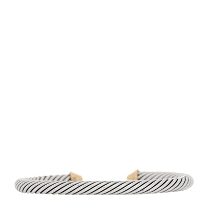 David Yurman Sterling Silver 14K Yellow Gold 5mm Cable Classics Bracelet 3 of 4