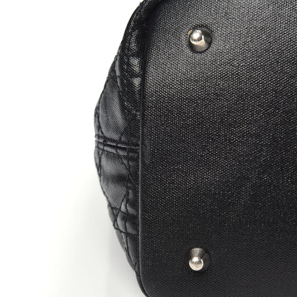 Christian Dior Coated Canvas Cannage Medium Panarea Tote Black 10 of 14