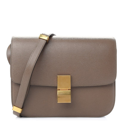 Celine Liege Calfskin Medium Classic Box Flap Bag Taupe 1 of 9