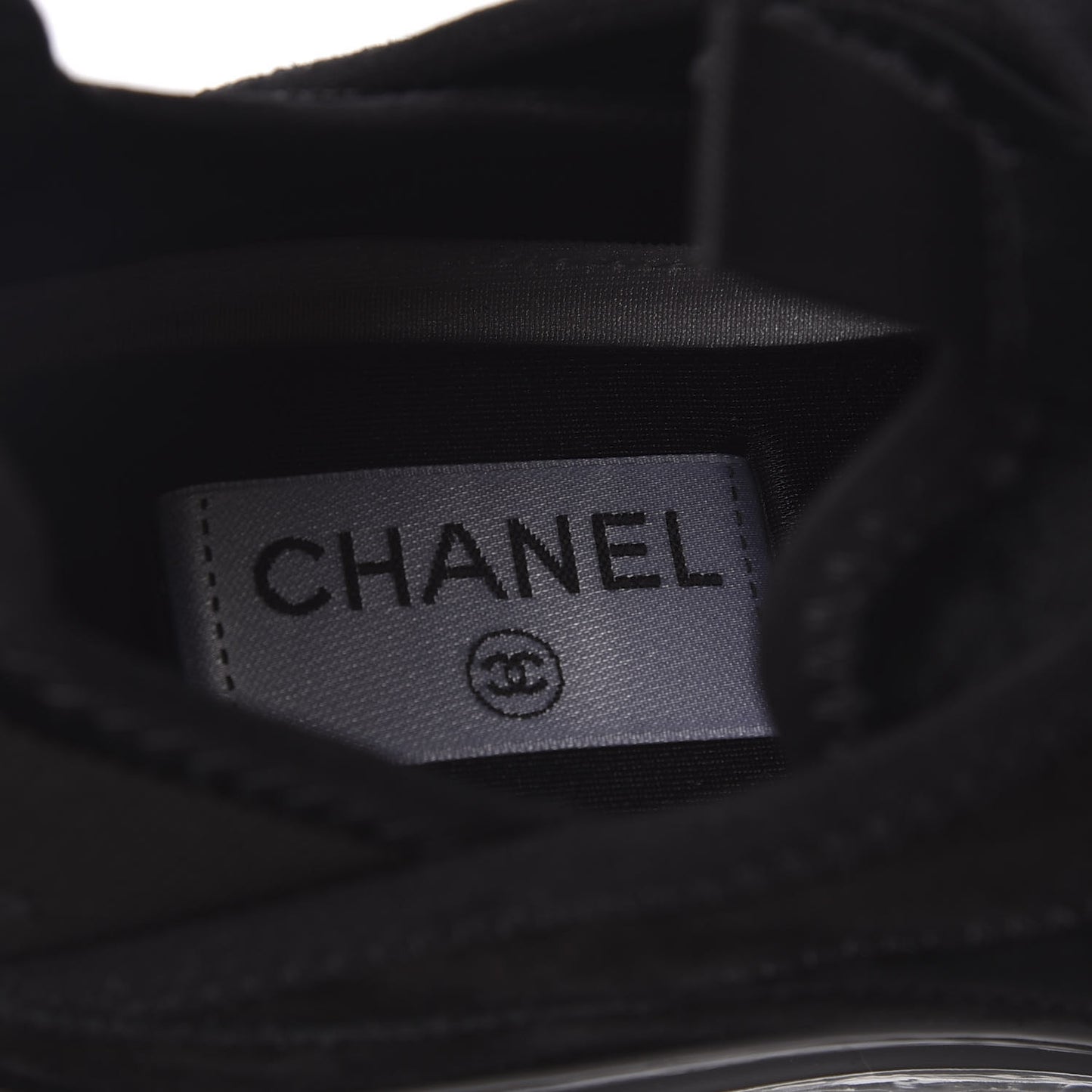 Suede Calfskin Velvet Grosgrain CC Sneakers 37.5 Black