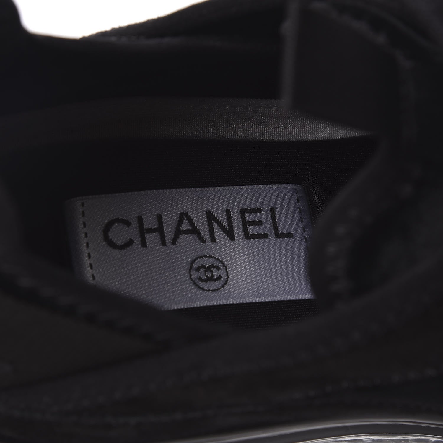 Chanel Suede Calfskin Velvet Grosgrain CC Sneakers 37.5 Black 7 of 10